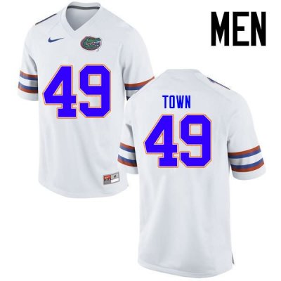 Men's Florida Gators #49 Cameron Town NCAA Nike White Authentic Stitched College Football Jersey XVD7262KR